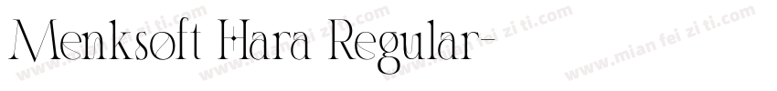 Menksoft Hara Regular字体转换